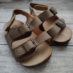 Wonder Nation Brown Sandals with Adjustable Straps
